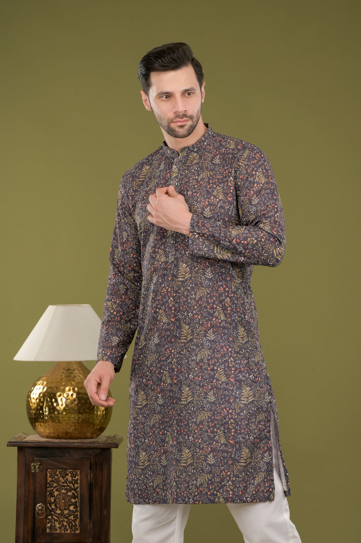 TARANG - Midnight Floral Kurta Set