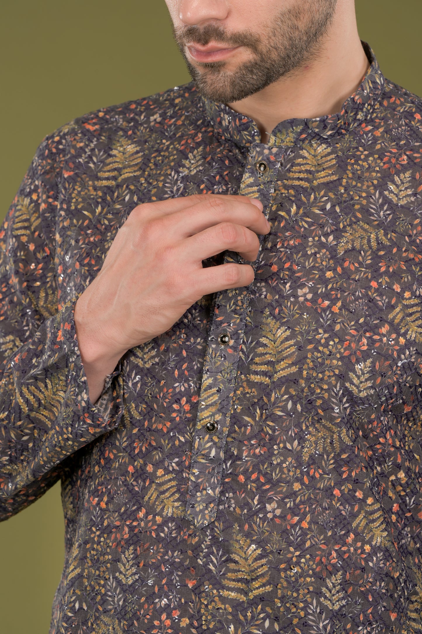 TARANG - Midnight Floral Kurta Set