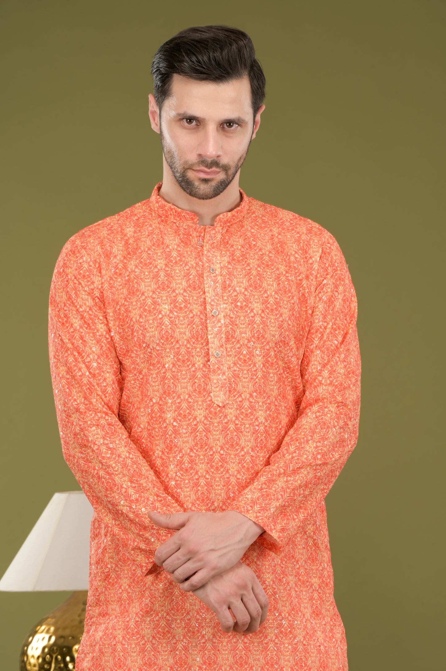 TARANG - Sunset Glow Embroidered Kurta Set