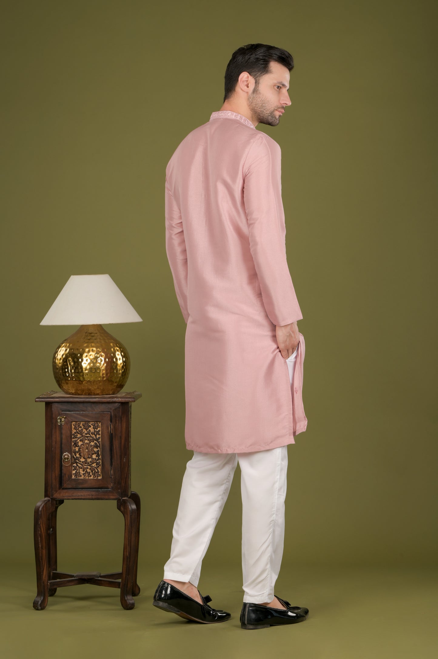 KANAK - Rosewood Grace Sequin Embroidered Kurta Set