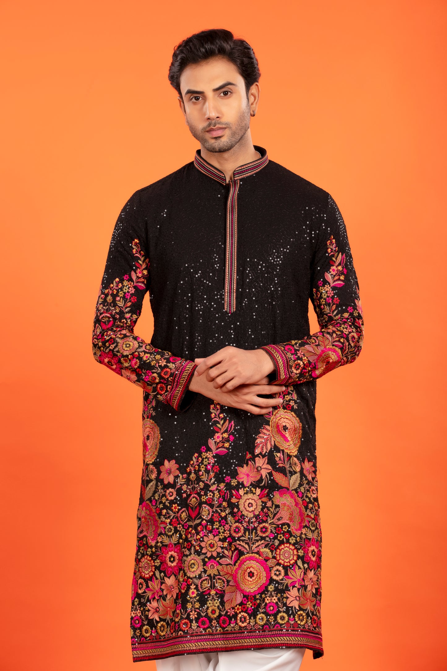 Aarin – Midnight Bloom Embroidered Kurta Patiala Set with Dupatta
