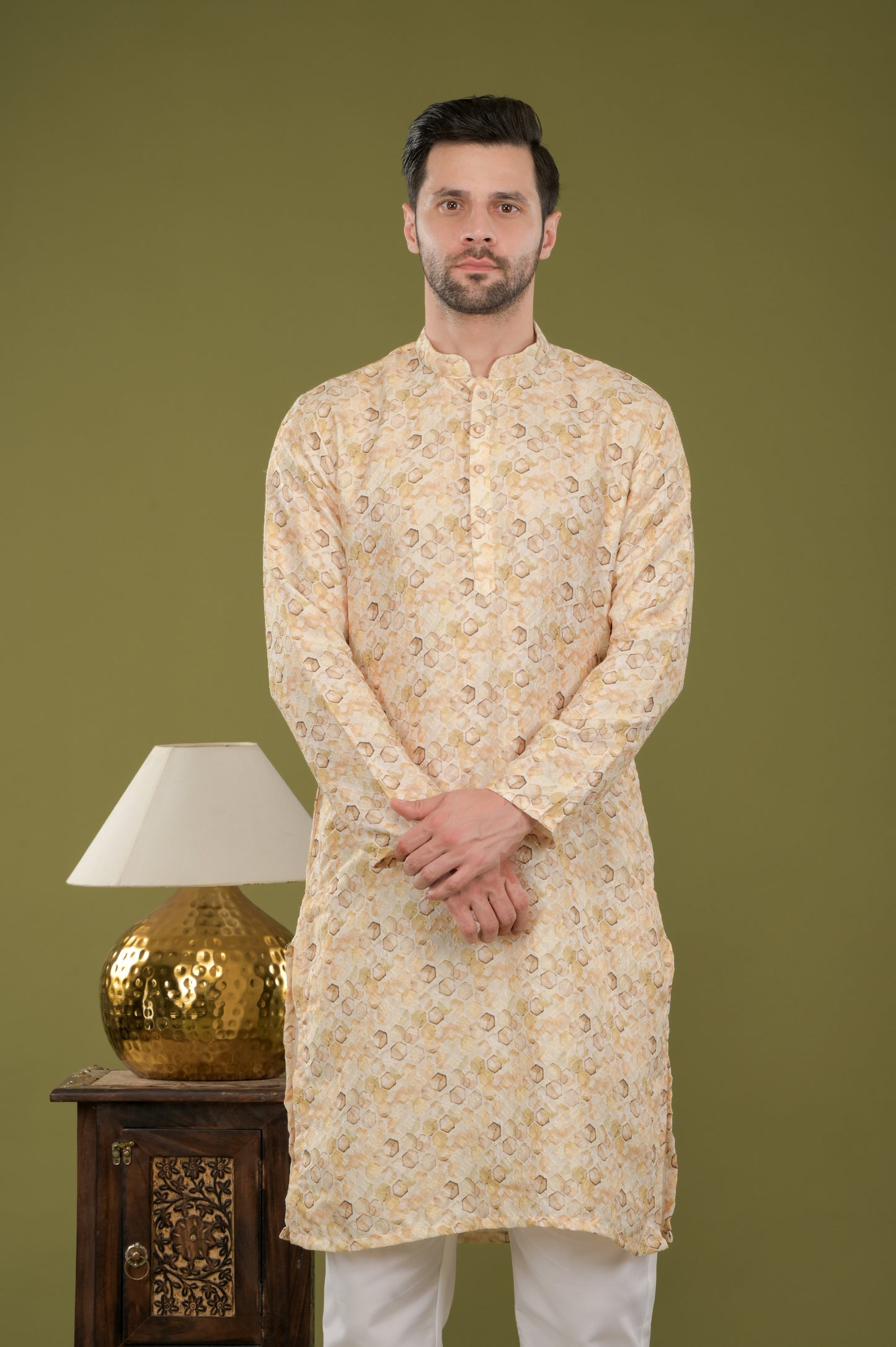 KIRIT - Sunehri Hexa Digital Print Kurta Set