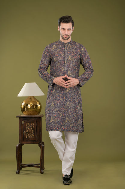 TARANG - Midnight Floral Kurta Set