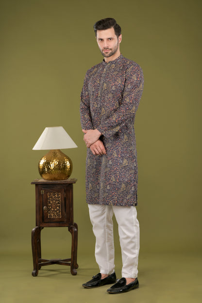TARANG - Midnight Floral Kurta Set