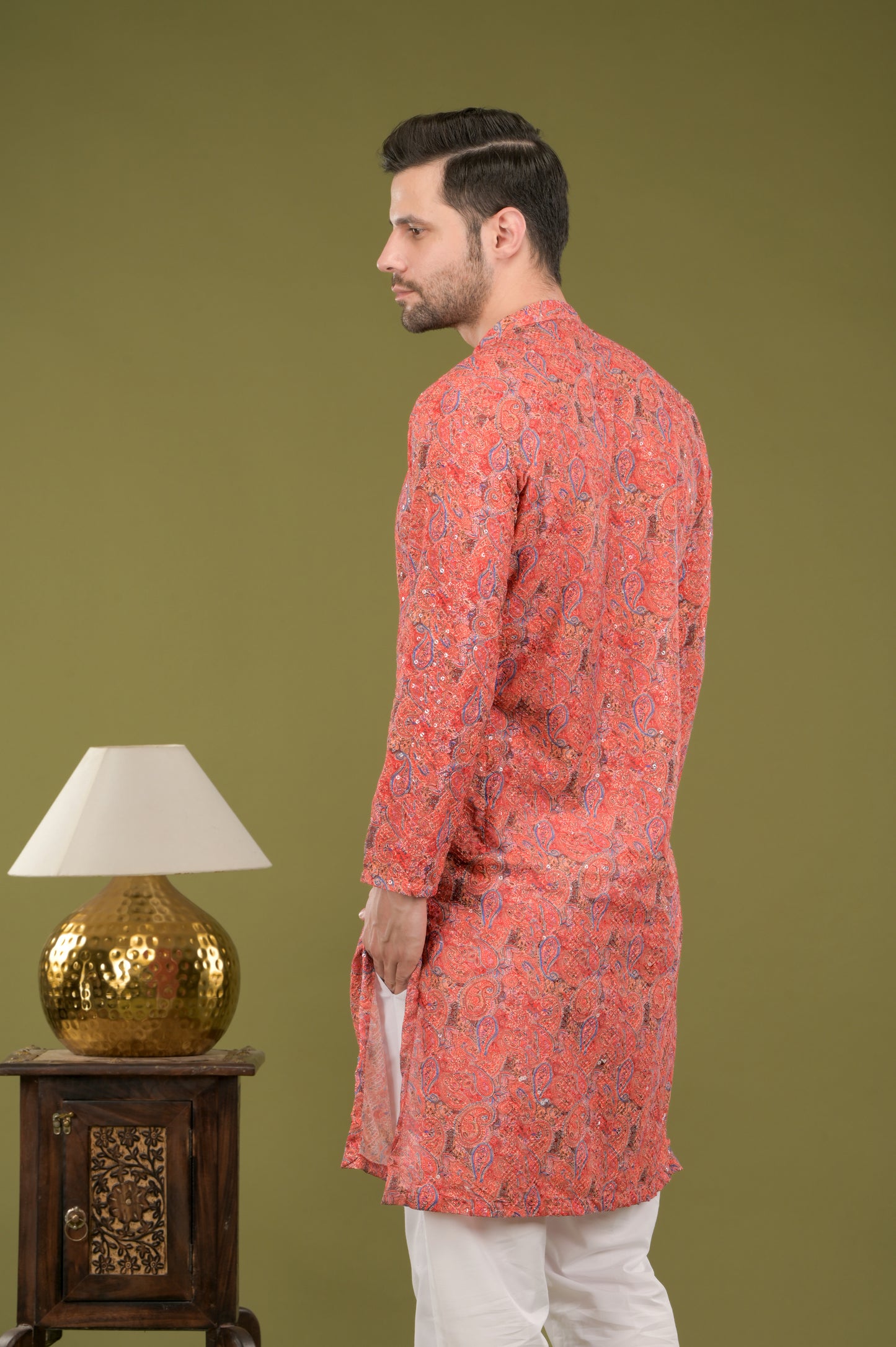 TARANG - Royal Red Paisley Kurta Set