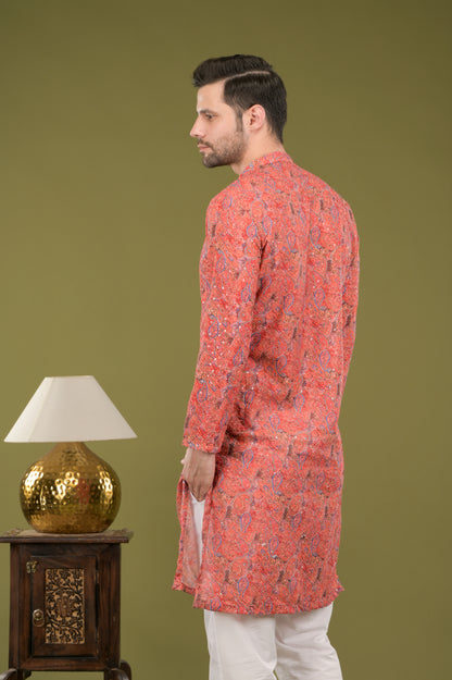 TARANG - Royal Red Paisley Kurta Set