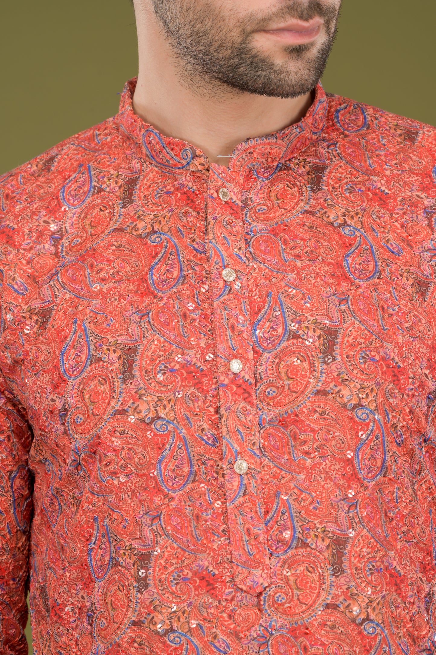 TARANG - Royal Red Paisley Kurta Set