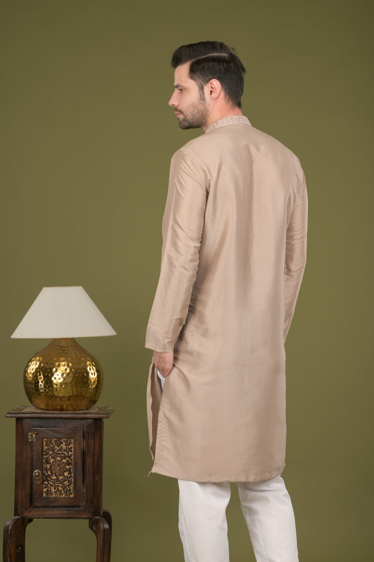 KANAK - Sandstone Elegance Sequin Embroidered Kurta Set