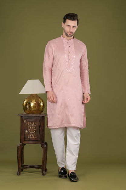 KANAK - Rosewood Grace Sequin Embroidered Kurta Set