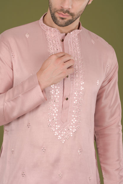 KANAK - Rosewood Grace Sequin Embroidered Kurta Set