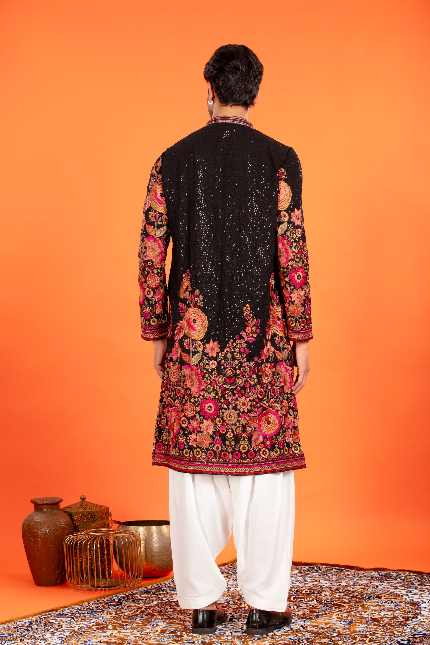 Aarin – Midnight Bloom Embroidered Kurta Patiala Set with Dupatta