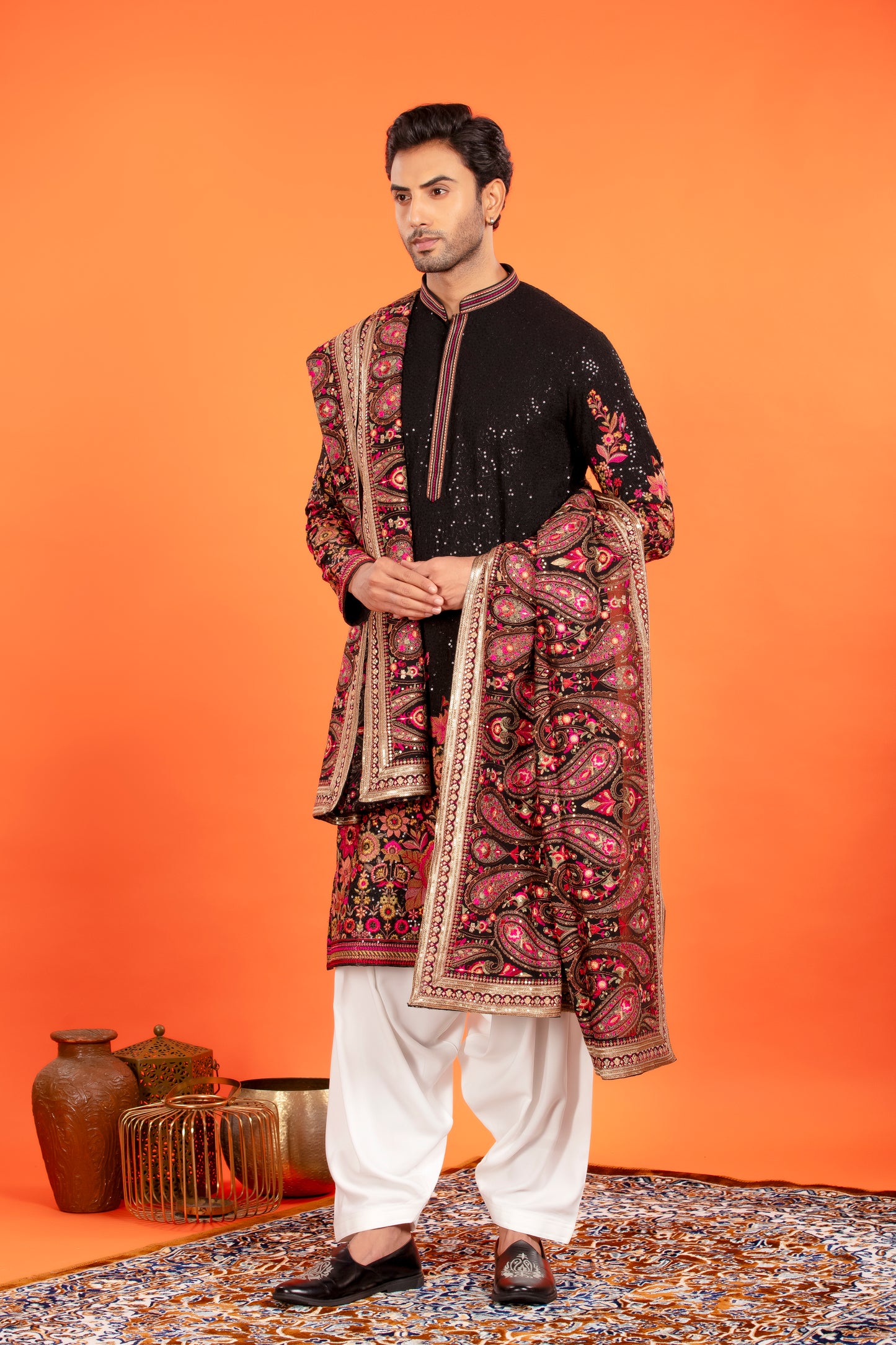 Aarin – Midnight Bloom Embroidered Kurta Patiala Set with Dupatta