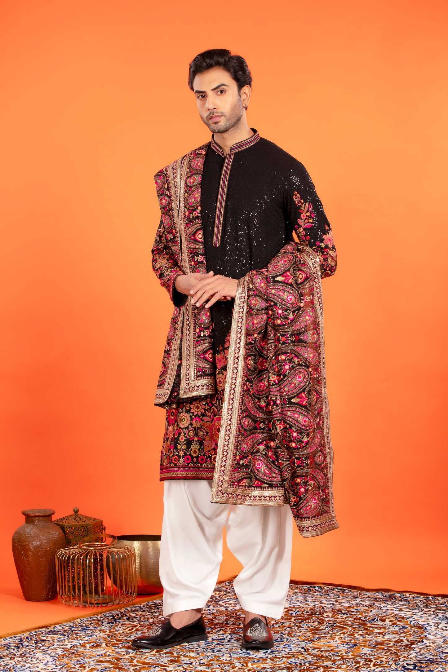 Aarin – Midnight Bloom Embroidered Kurta Patiala Set with Dupatta