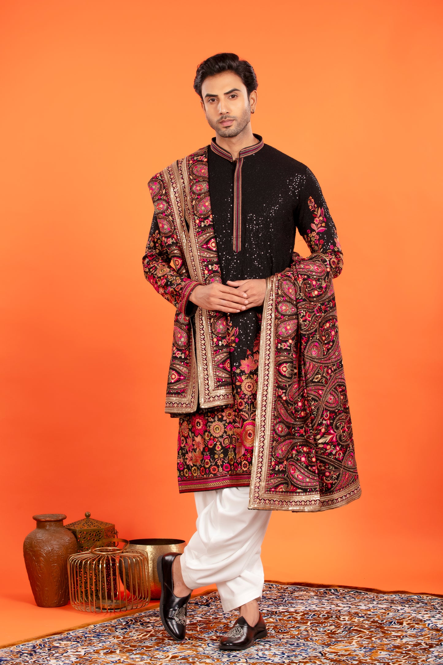 Aarin – Midnight Bloom Embroidered Kurta Patiala Set with Dupatta