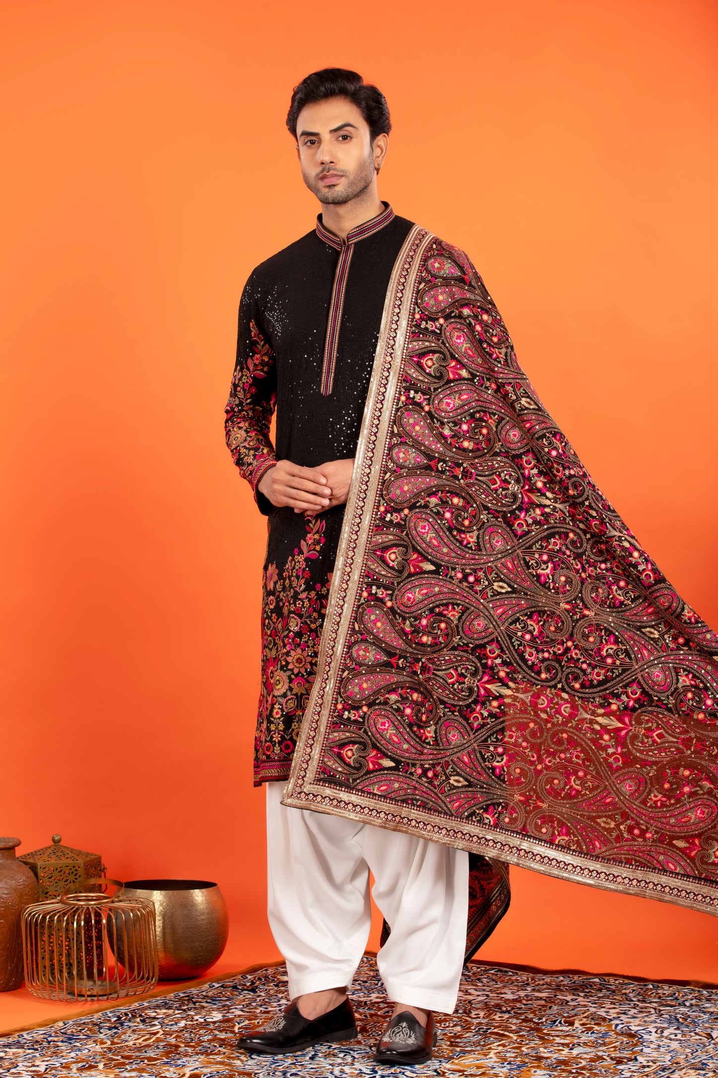 Aarin – Midnight Bloom Embroidered Kurta Patiala Set with Dupatta