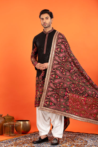 Aarin – Midnight Bloom Embroidered Kurta Patiala Set with Dupatta