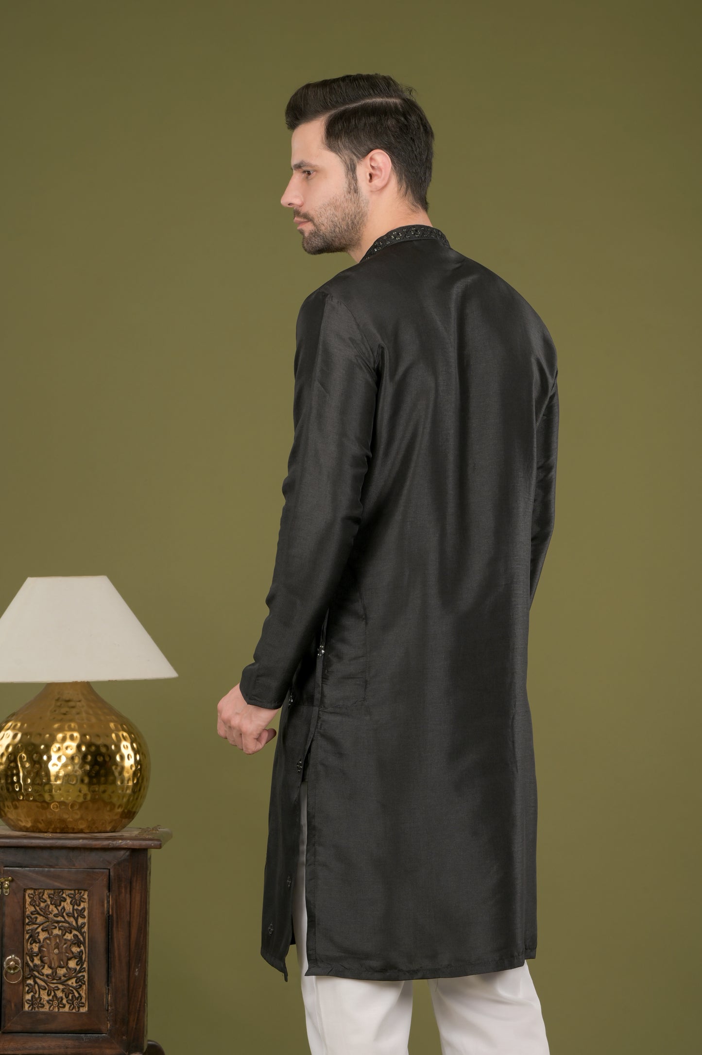 KANAK - Midnight Majesty Sequin Embroidered Kurta Set