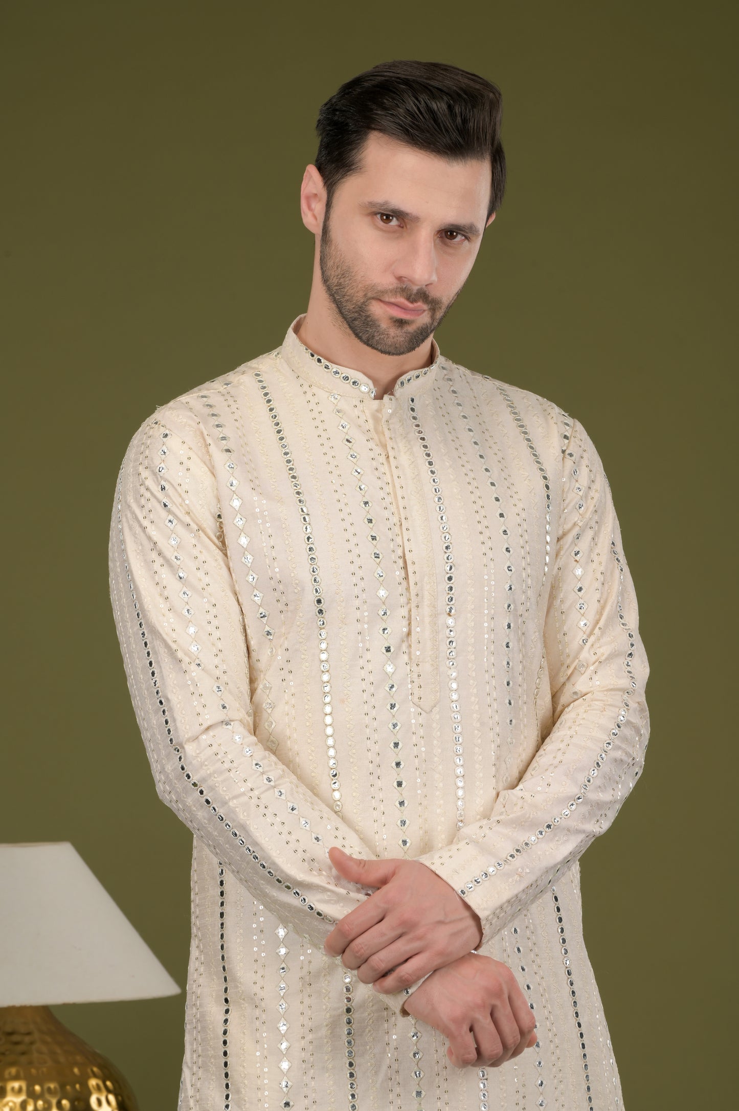 NOOR - Ziya Mirror Kurta Set (Ivory)