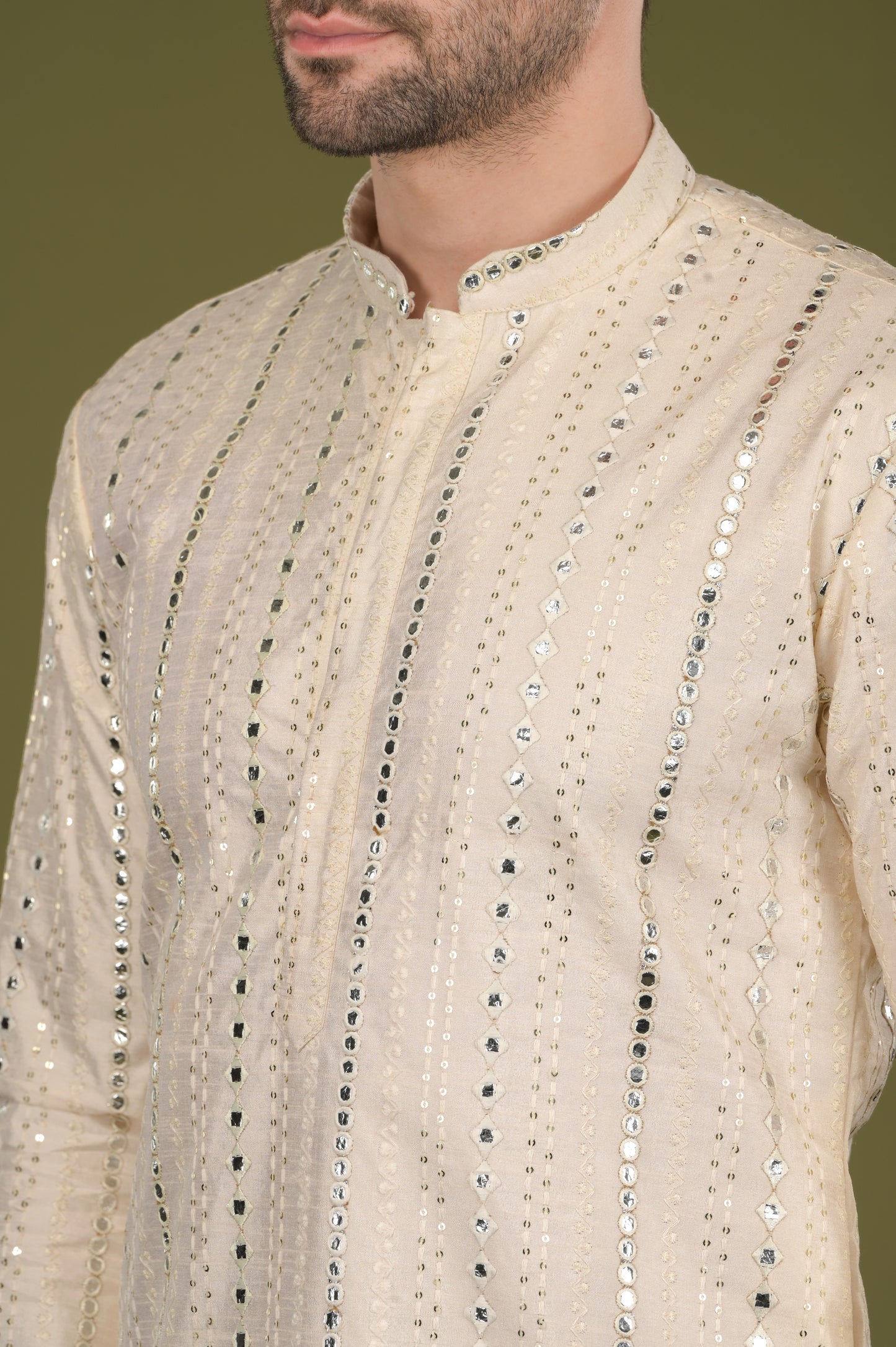NOOR - Ziya Mirror Kurta Set (Ivory)