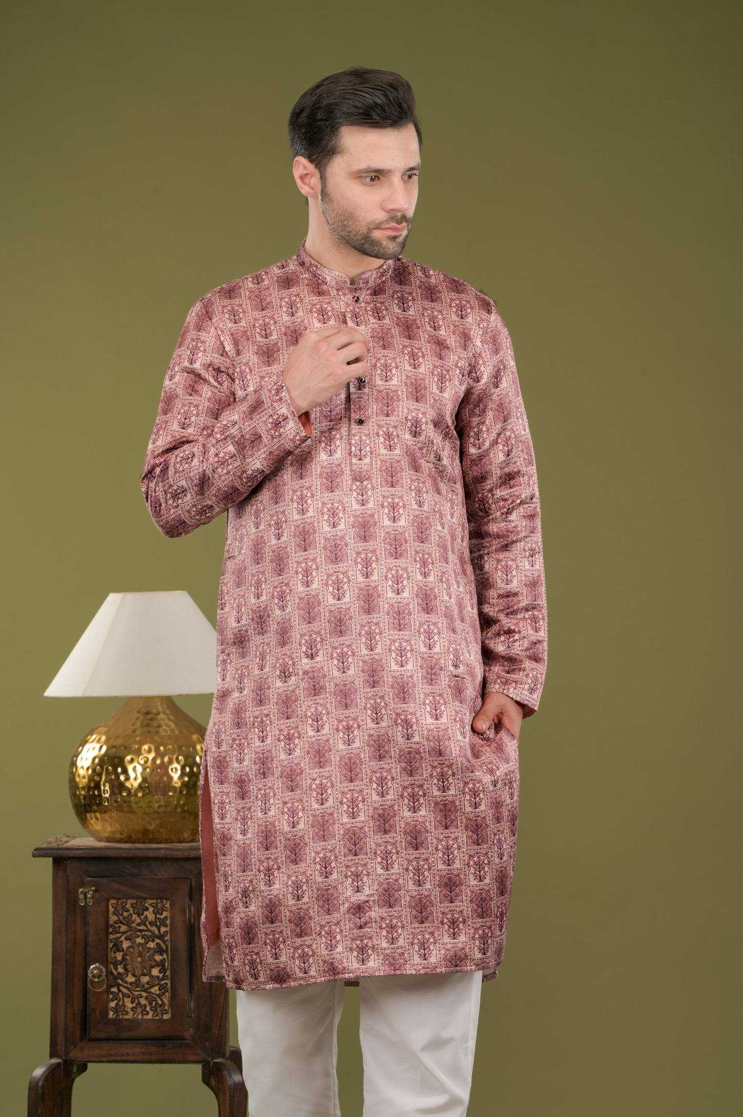 RIVAZ - Vintage Royale Digital Print Kurta Set with Inner Lining