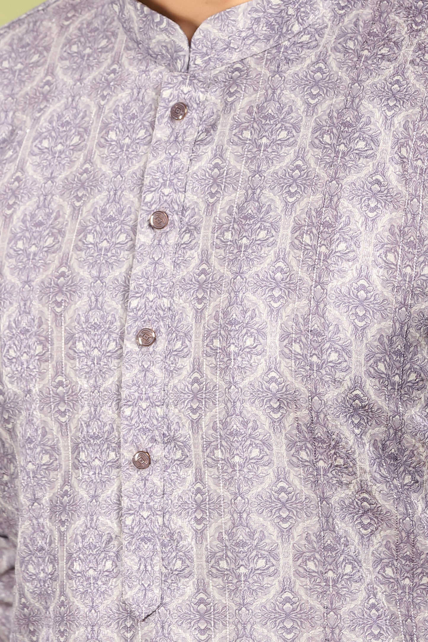 Chitrak – Lavender Cipher All-Over Printed Cotton Kurta